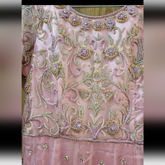 Heavy Embroidery Pink Punjabi Suit - Picture 2 of 8